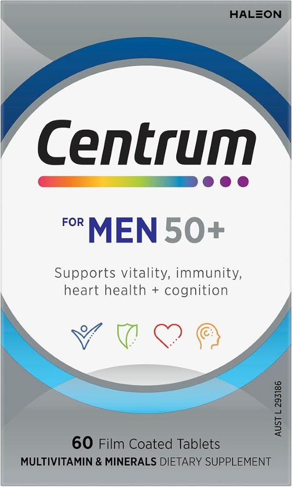 Centrum For Men 50+ Multi Vitamins 60pk