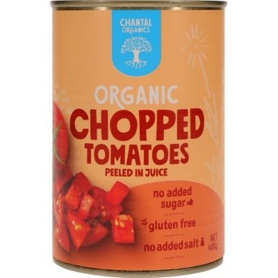 Chantal Organics Organic Chopped Tomatoes Peeled In Tomato Juice 400g