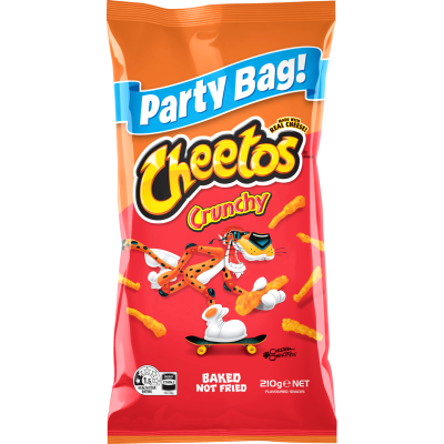 Cheetos Crunchy Cheese Corn Snacks Party Bag 210g