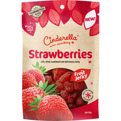 Cinderella Dried Strawberries Fruit Jerky 90g