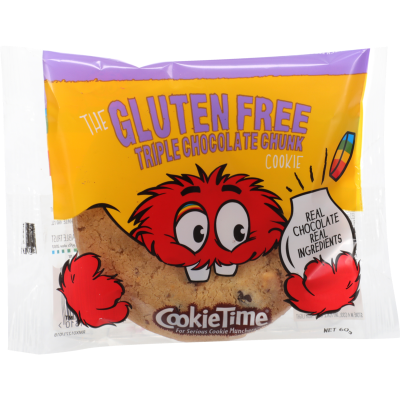 Cookie Time The Gluten Free Triple Chocolate Chunk Cookie 60g