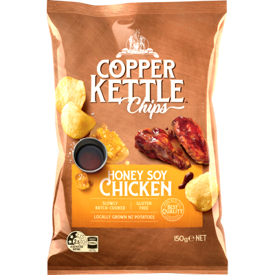 Copper Kettle Honey Soy Chicken Potato Chips 150g