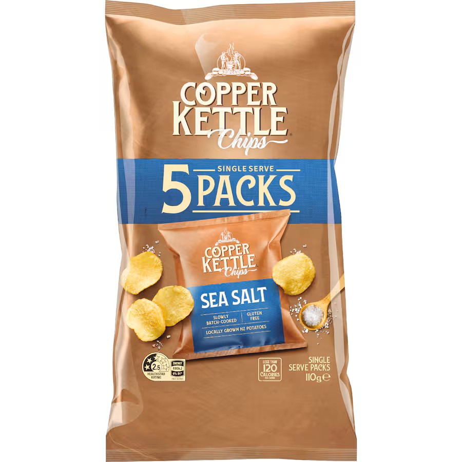Copper Kettle Sea Salt Potato Chips Multipack 5 x 22g