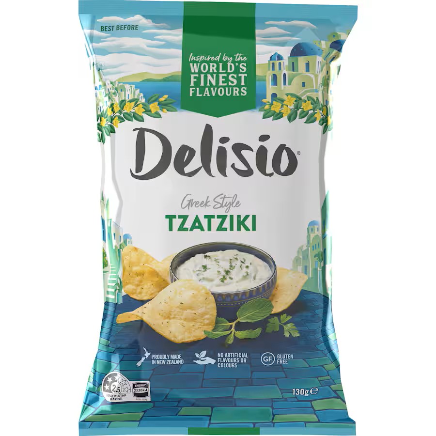 Delisio Greek Style Tzatziki Potato Chips 130g