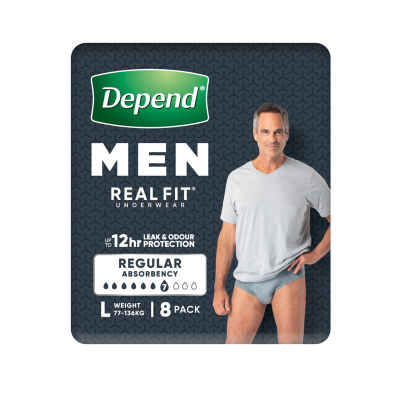 Depend Real Fit Incontinence Underwear Men Large 8pk