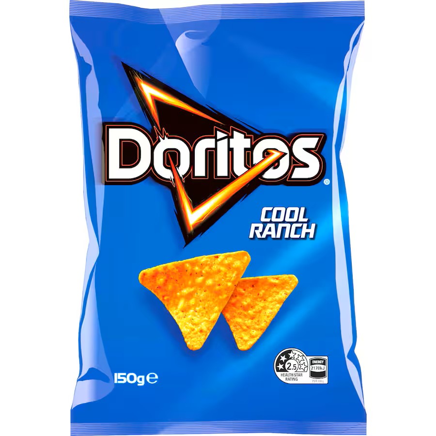 Doritos Cool Ranch Corn Chips 150g