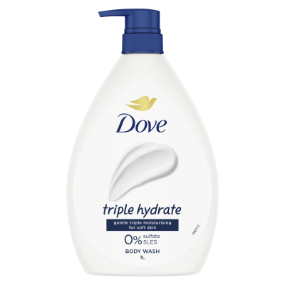 Dove Triple Hydrate Body Wash 1l