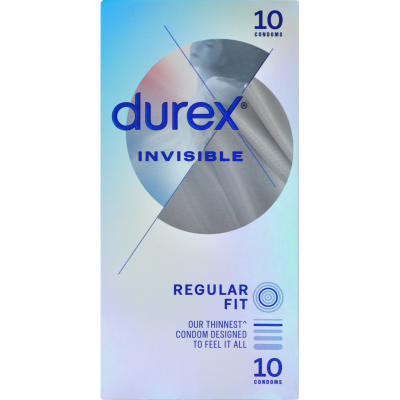 Durex Invisible Regular Fit Condoms 10pk