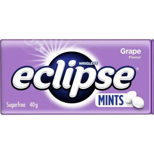 Eclipse Grape Flavour Sugarfree Mints 40G