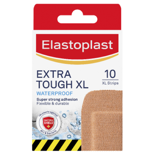 Elastoplast Extra Tough Xl Waterproof Plasters 10pk