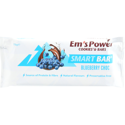 Em's Power Cookies Blueberry Choc Smart Bar 75g