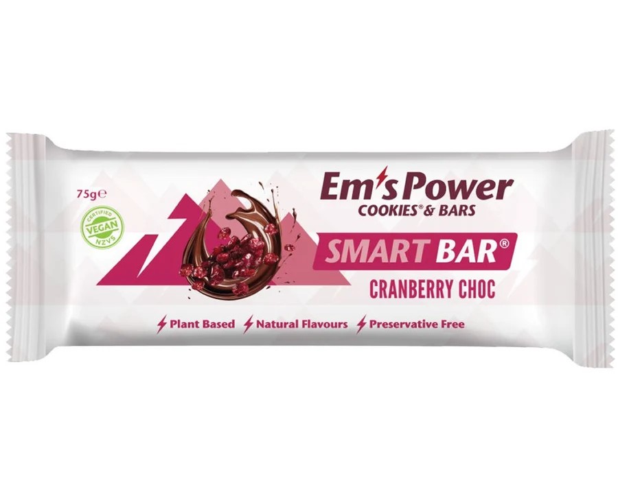Em's Power Cookies Cranberry Choc Smart Bar 75g
