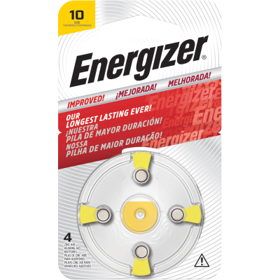 Energizer Hearing Aid AZ10 Battery 4pk