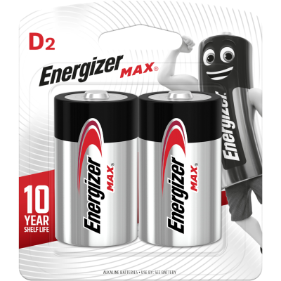 Energizer Max D Battery 2pk