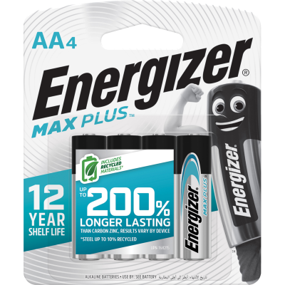 Energizer Max Plus AA Battery 4pk