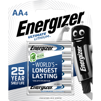 Energizer Ultimate Lithium AA Battery 4pk