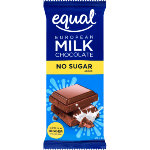 Chocolate Block Equal No Sugar Added Milk 100g