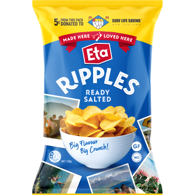 Eta Ripple Cut Ready Salted Potato Chips 150g