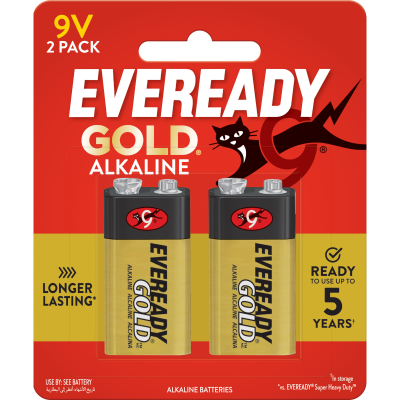 Eveready Gold Alkaline 9V Battery 2pk