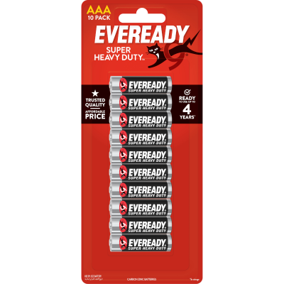 Eveready Super Heavy Duty AAA Battery 10pk
