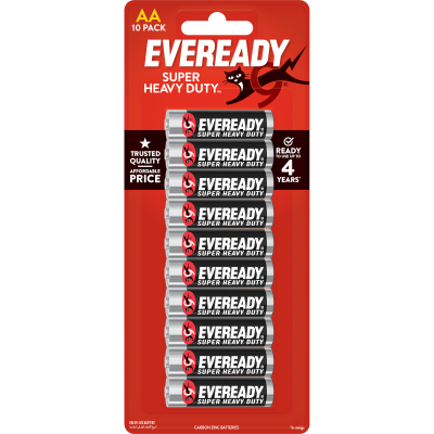 Eveready Super Heavy Duty AA Battery 10pk