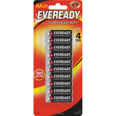 Eveready Super Heavy Duty AA Battery 20pk