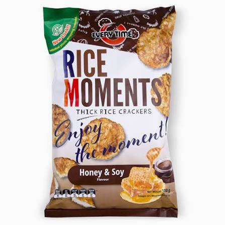 Everytime Rice Moments Honey & Soy Flavour Thick Rice Crackers 100g