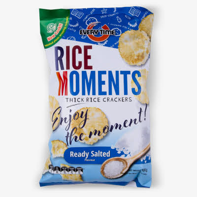 Everytime Rice Moments Ready Salted Thick Rice Crackers 100g