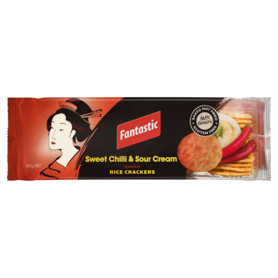 Fantastic Sweet Chilli & Sour Cream Rice Crackers 100g