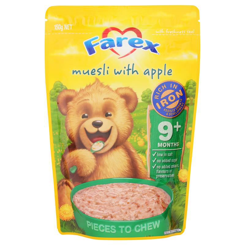 Farex Muesli With Apple Pieces To Chew 9+ Months 150g