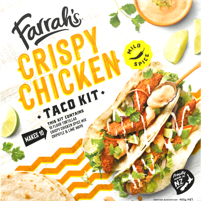 Farrah's Crispy Chicken Mild Spice Taco Kit 405g