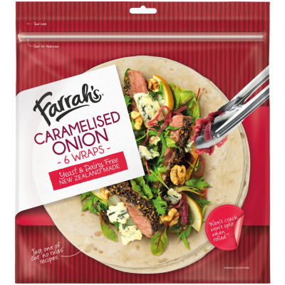 Farrah's Wraps Caramelised Onion 6pk
