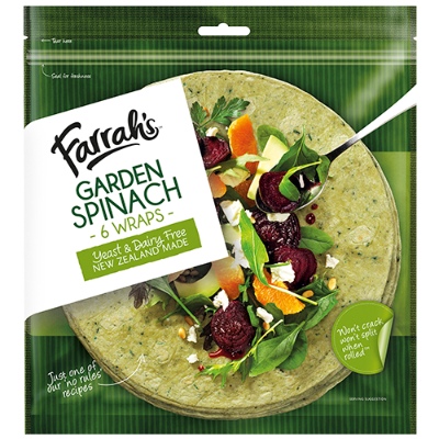 Farrah's Wraps Garden Spinach 6pk