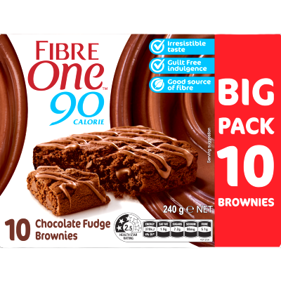 Fibre One Chocolate Fudge Brownies 10 x 24g