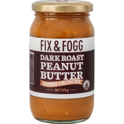 Fix & Fogg Dark Roast Super Crunchy Peanut Butter 375g