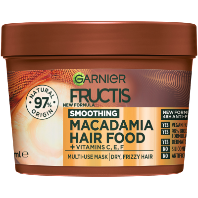 Garnier Fructis Smoothing Macadamia Hair Food For Dry & Unruly Hair 390ml