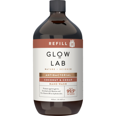 Glow Lab Anti-Bacterial Coconut & Cedar Hand Wash Refill 900ml
