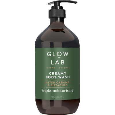Glow Lab Salted Caramel & Pistachio Triple Moisturising Creamy Body Wash 900ml