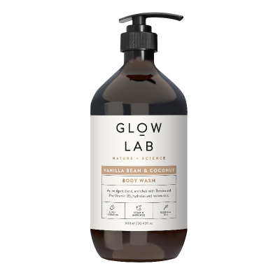 Glow Lab Vanilla Bean & Coconut Body Wash 900ml