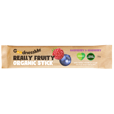 GoodnessMe Really Fruity Raspberry & Blueberry Organic Stick Fruit Snack 30g