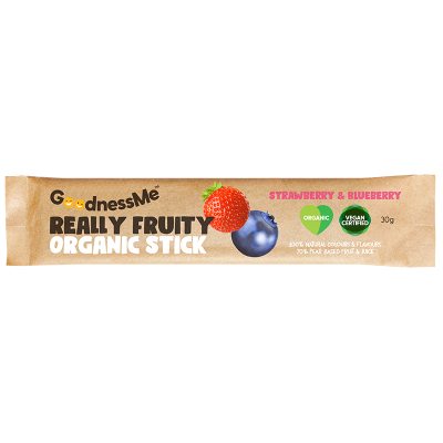 GoodnessMe Really Fruity Strawberry & Blueberry Organic Stick Fruit Snack 30g