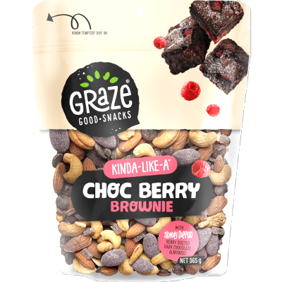Graze Kinda-Like-A Dark Chocolate Berry Brownie 365g