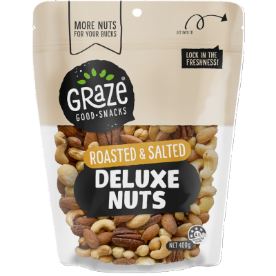 Graze Roasted & Salted Deluxe Nuts 400g