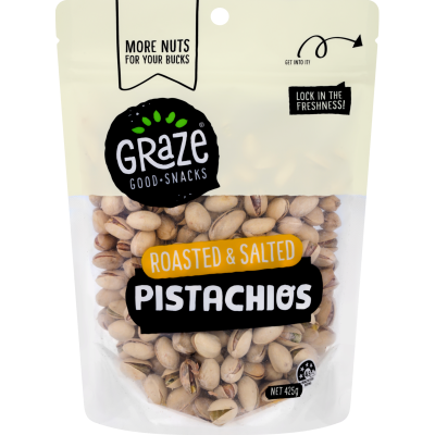 Graze Roasted & Salted Pistachios 425g