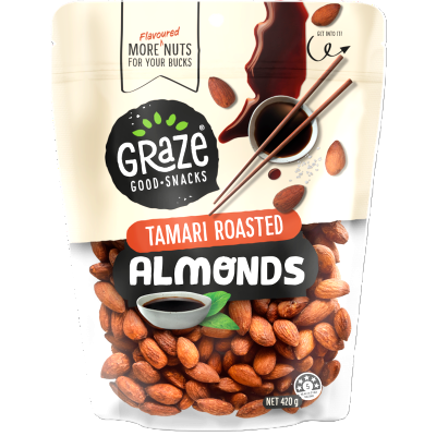 Graze Tamari Roasted Almonds 420g