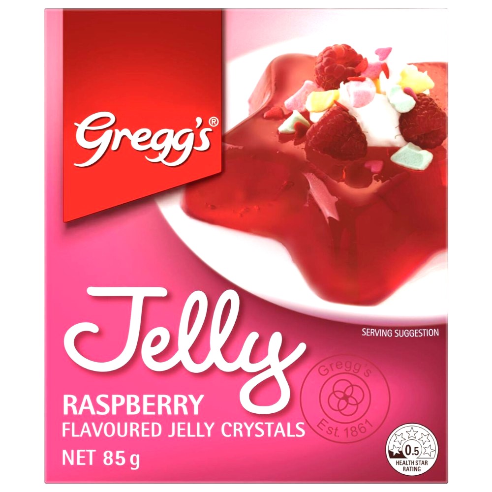 Gregg's Raspberry Flavoured Jelly Crystals 85g