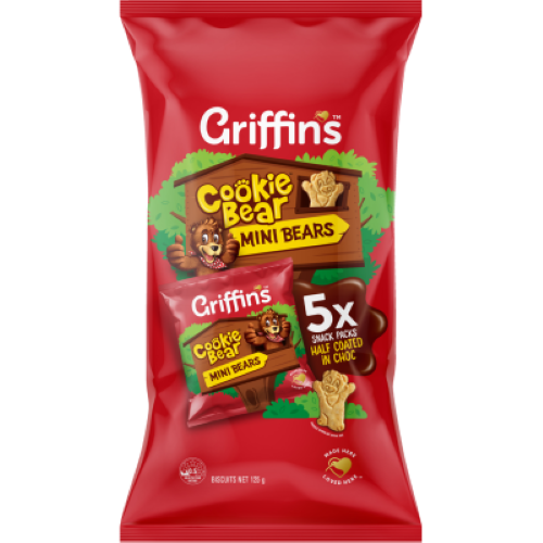 Griffin's Cookie Bear Mini Bears Biscuits 5 x 25g