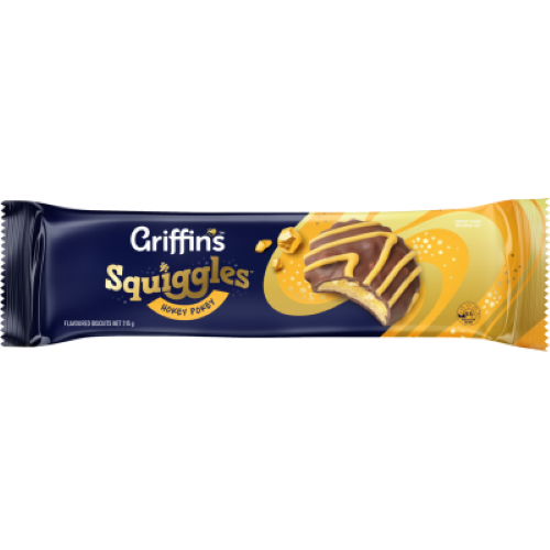 Griffin's Squiggles Hokey Pokey Chocolate Biscuits 215g