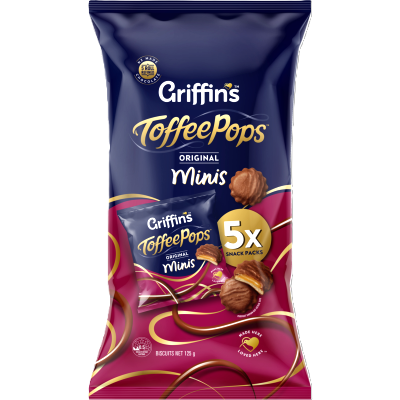 Griffin's Toffee Pops Original Minis Chocolate Biscuits 5 x 25g