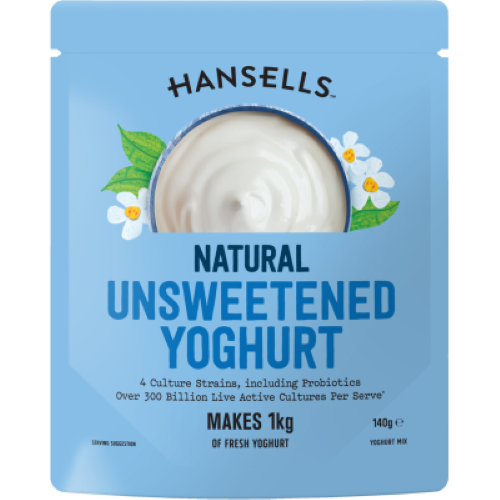 Hansells Natural Unsweetend Yoghurt Mix 140g